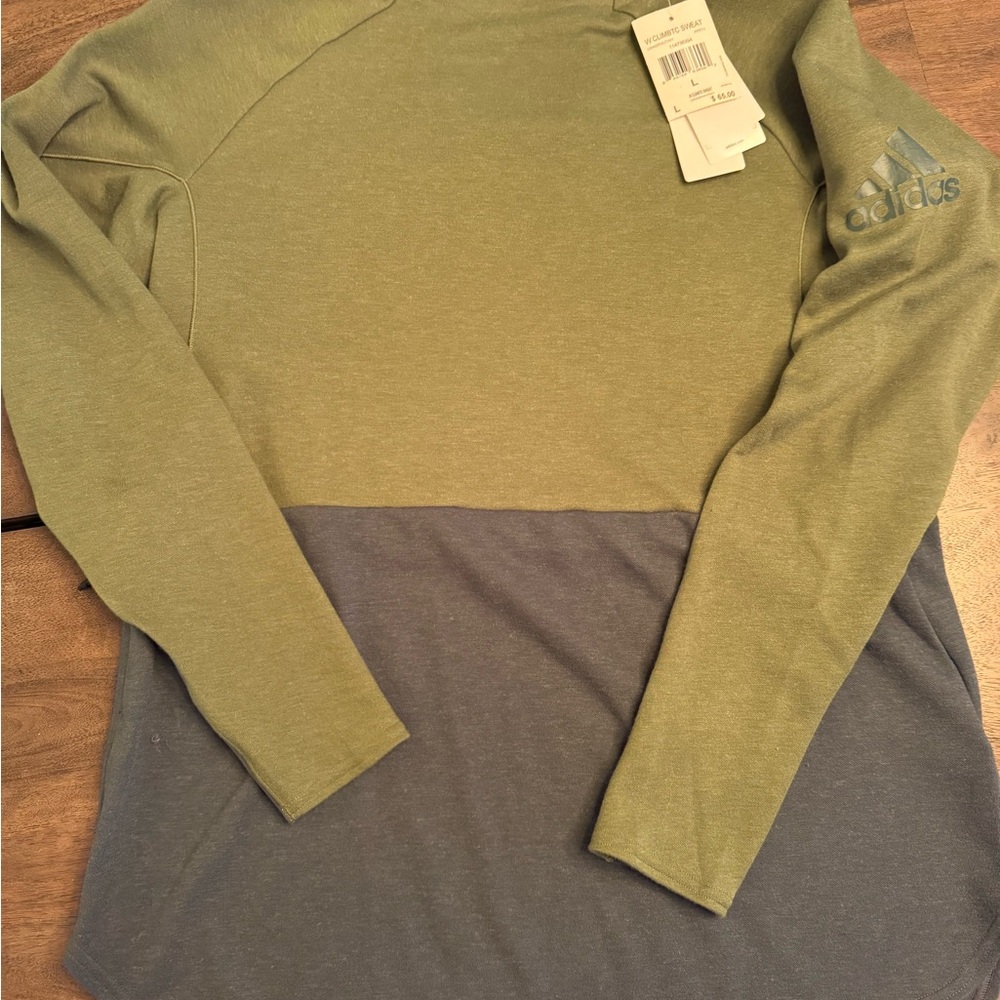 Adidas Olive and Charcoal Top